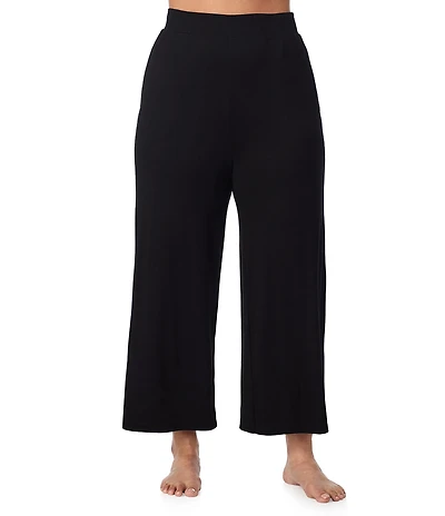 DKNY by Donna Karan Plus Size Solid Jersey Knit Cropped Coordinating Sleep Lounge Pants
