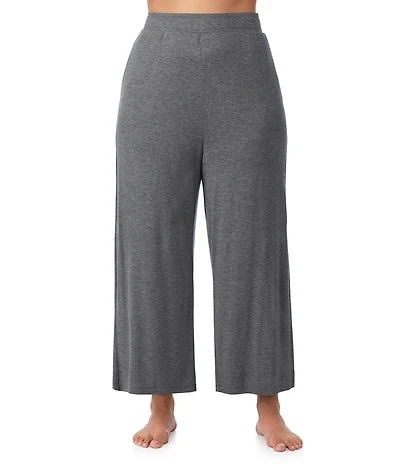 DKNY by Donna Karan Plus Size Solid Jersey Knit Cropped Coordinating Sleep Lounge Pants
