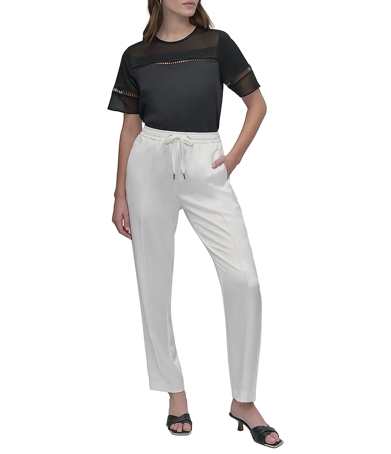 DKNY by Donna Karan Pull-On Side Stitch Track Pants