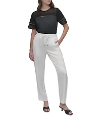 DKNY by Donna Karan Pull-On Side Stitch Track Pants