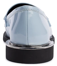 DKNY by Donna Karan Radisson Patent Logo Chain Hardware Loafers