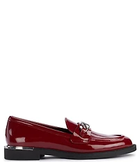 DKNY by Donna Karan Radisson Patent Logo Chain Hardware Loafers