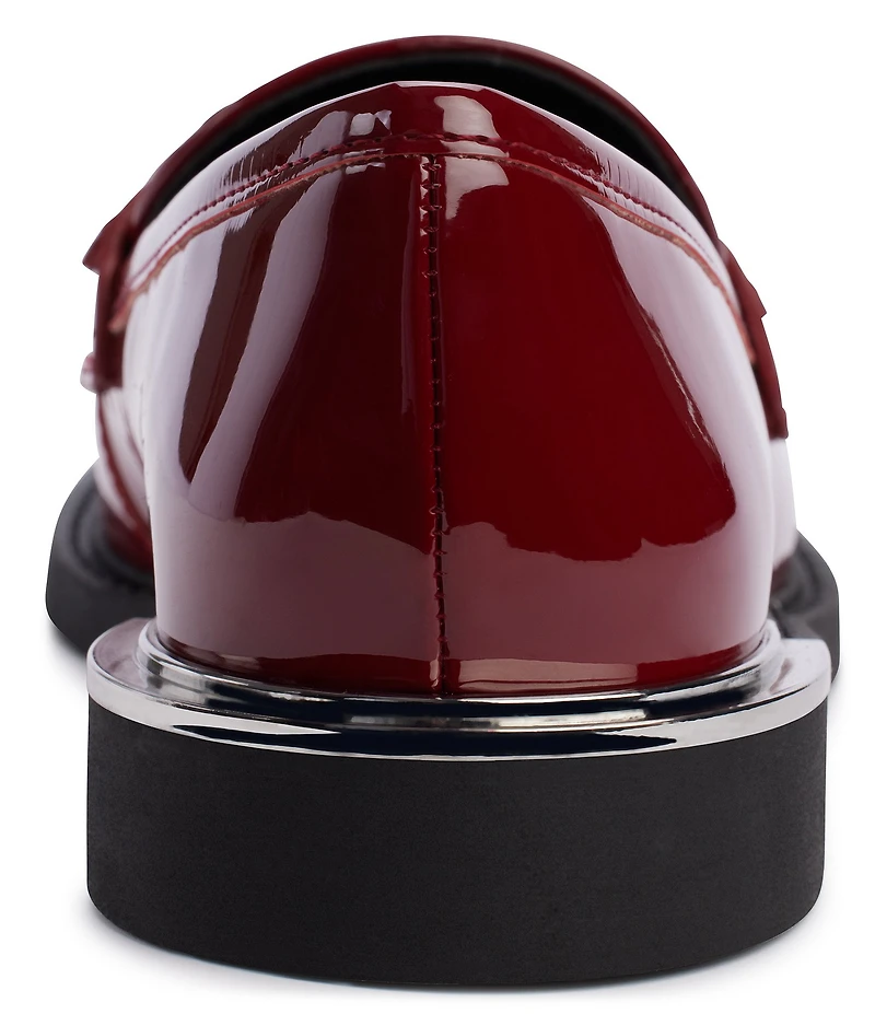 DKNY by Donna Karan Radisson Patent Logo Chain Hardware Loafers