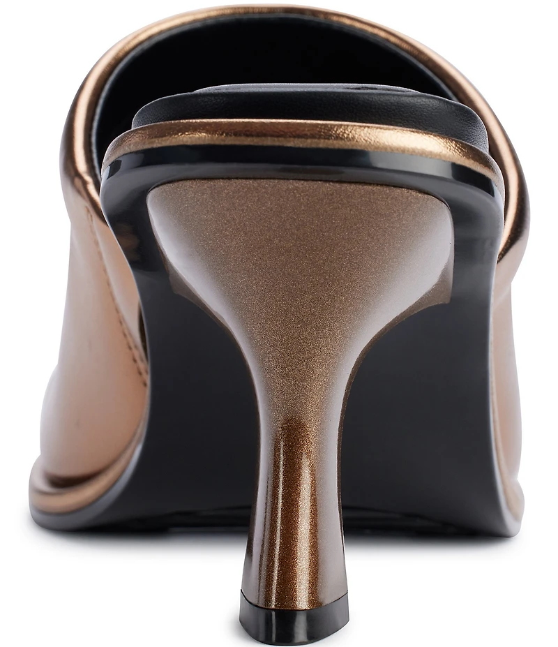 DKNY by Donna Karan Reading Metallic Slide Sandals