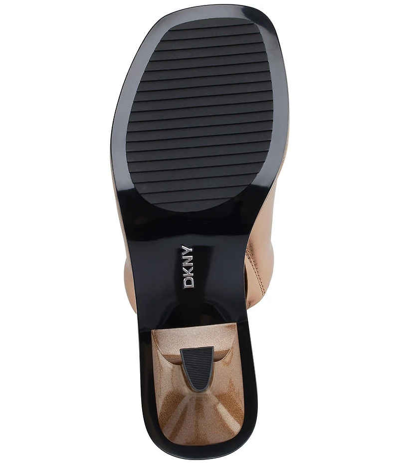 DKNY by Donna Karan Reading Metallic Slide Sandals