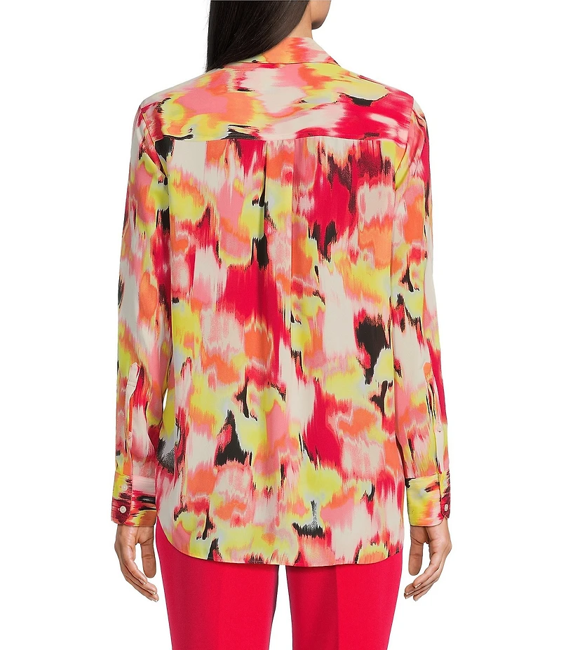 DKNY By Donna Karan Roll Tab Sleeve Button Front Shirt