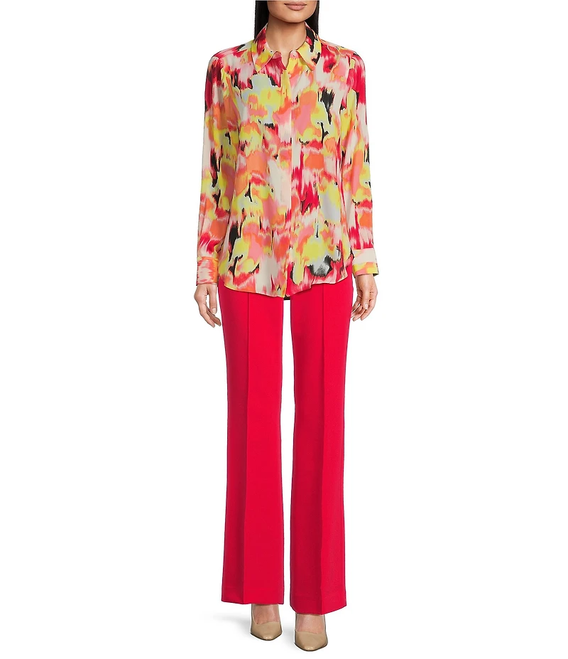 DKNY By Donna Karan Roll Tab Sleeve Button Front Shirt