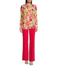 DKNY By Donna Karan Roll Tab Sleeve Button Front Shirt