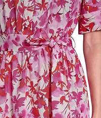 DKNY by Donna Karan Short Sleeve Belted Shirt Dress