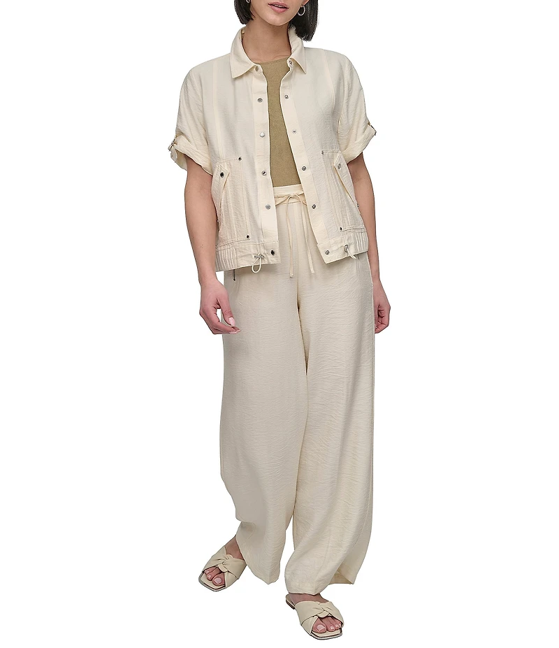 DKNY by Donna Karan Short Sleeve Utility Jacket
