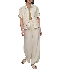 DKNY by Donna Karan Short Sleeve Utility Jacket