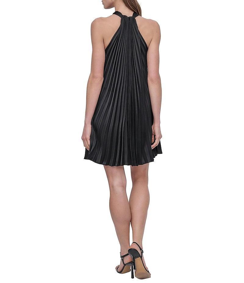 DKNY by Donna Karan Sleeveless Pleated Shift Dress