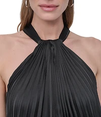 DKNY by Donna Karan Sleeveless Pleated Shift Dress