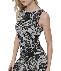 DKNY by Donna Karan Sleeveless Ruffle Hem Shift Dress