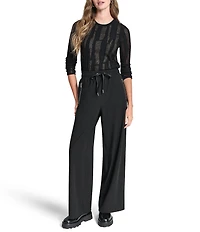 DKNY by Donna Karan Soho Ponte Wide Leg Pull On Pants