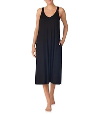 DKNY by Donna Karan Solid Sleeveless V-Neck Jersey Knit Chemise