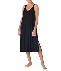 DKNY by Donna Karan Solid Sleeveless V-Neck Jersey Knit Chemise