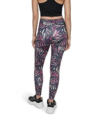 DKNY by Donna Karan Sport Elevate Interlock High Waist 7/8#double; Tropical Printed Fitness Leggings