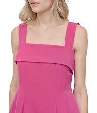 DKNY by Donna Karan Square Neck A-Line Dress