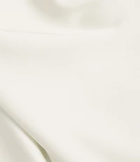 DKNY by Donna Karan Sueded Satin Cowl Neck Short Flutter Sleeve Blouse