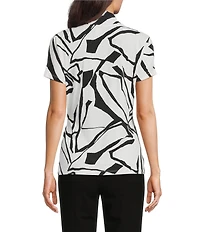 DKNY by Donna Karan Surplice V-Neck Short Sleeve Side Ruched Top