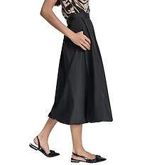 DKNY by Donna Karan Taffeta Bubble Midi Skirt