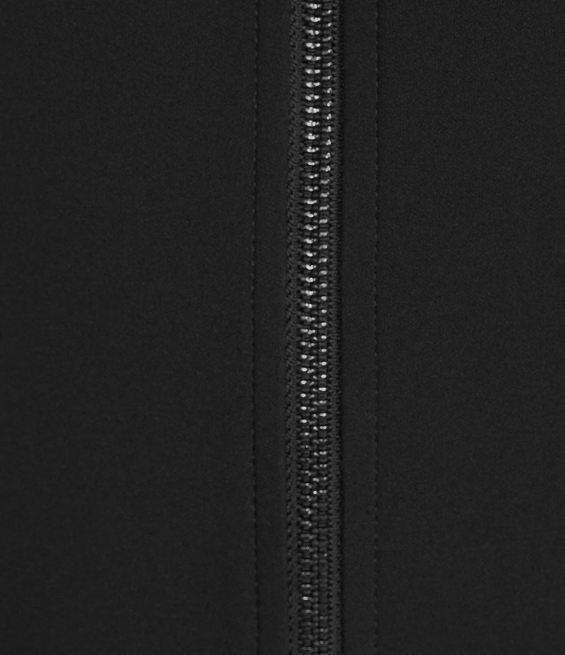 DKNY by Donna Karan Tech Tailoring Ruffle Back Zip Front Jacket