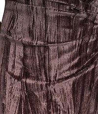 DKNY by Donna Karan Velvet Straight Neck Sleeveless Ruched Sheath Dress