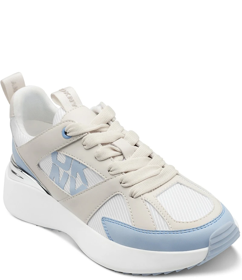 DKNY by Donna Karan Zofi Leather Logo Detail Sneakers