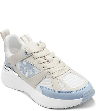 DKNY by Donna Karan Zofi Leather Logo Detail Sneakers