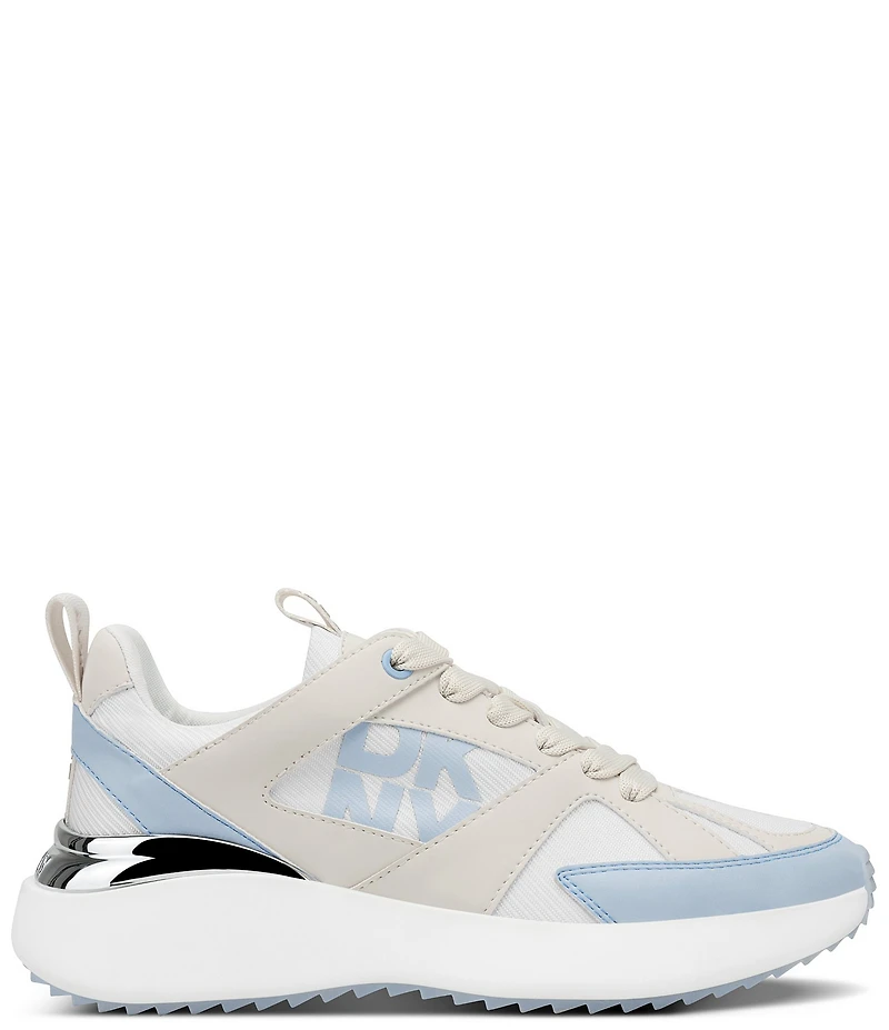 DKNY by Donna Karan Zofi Leather Logo Detail Sneakers