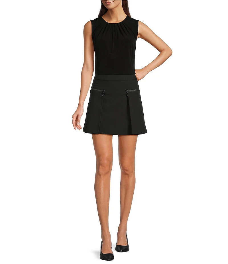 DKNY by Donna Karan Zip Pocket A-Line Skirt