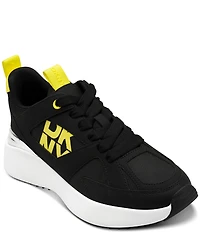 DKNY by Donna Karan Zofi Logo Detail Textile Lace Up Sneakers