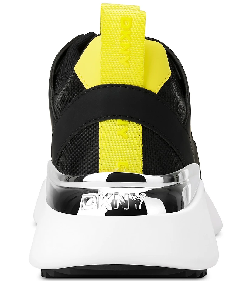 DKNY by Donna Karan Zofi Logo Detail Textile Lace Up Sneakers
