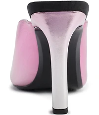 DKNY by Donna Karan Cadena Metallic Leather Ombre Dress Mules
