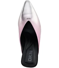 DKNY by Donna Karan Cadena Metallic Leather Ombre Dress Mules