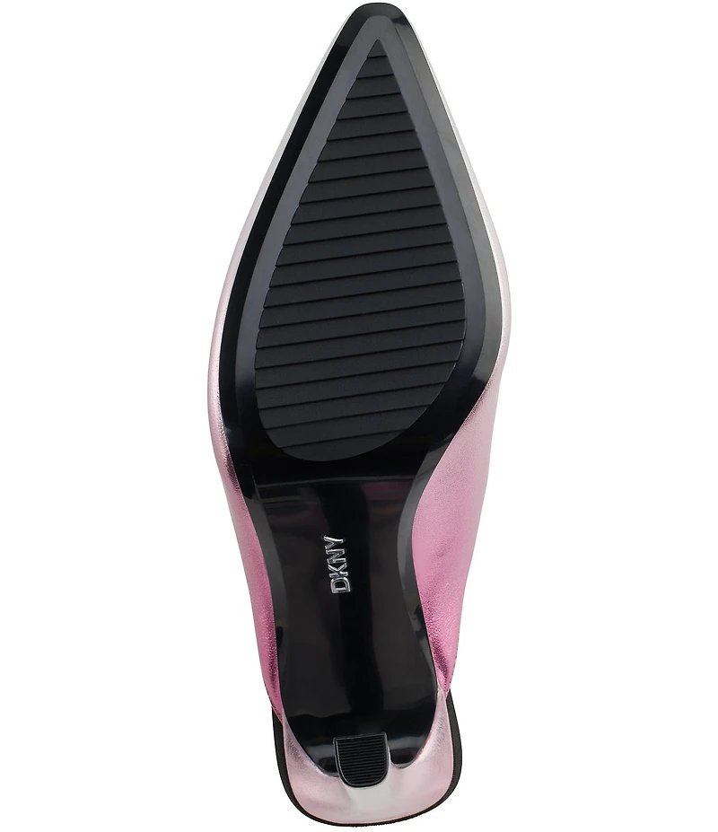 DKNY by Donna Karan Cadena Metallic Leather Ombre Dress Mules