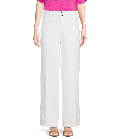 DKNY by Donna Karan Crinkle Dressing Straight Leg Pant
