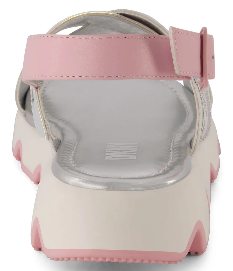 DKNY Girls' Stella Stretch Metallic Sandals (Toddler)