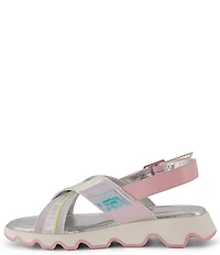 DKNY Girls' Stella Stretch Metallic Sandals (Toddler)
