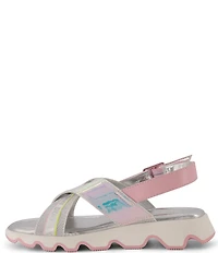 DKNY Girls' Stella Stretch Metallic Sandals (Youth)