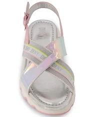 DKNY Girls' Stella Stretch Metallic Sandals (Youth)