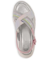 DKNY Girls' Stella Stretch Metallic Sandals (Youth)