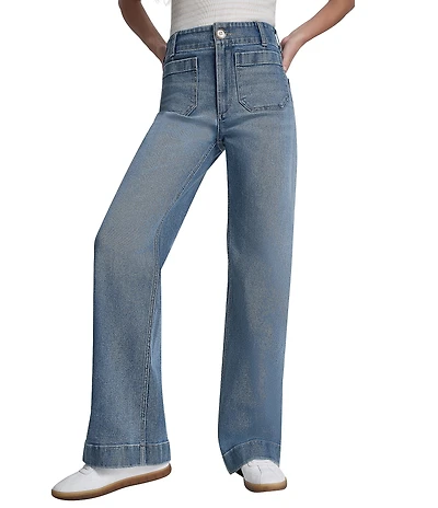 DKNY Jeans by Donna Karan Denim High Rise Wide Leg Cropped Jeans