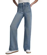 DKNY Jeans by Donna Karan Denim High Rise Wide Leg Cropped Jeans