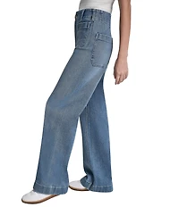 DKNY Jeans by Donna Karan Denim High Rise Wide Leg Cropped Jeans