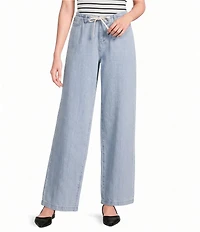 DKNY Jeans by Donna Karan Denim Mid Rise Wide Leg Jeans