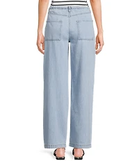 DKNY Jeans by Donna Karan Denim Mid Rise Wide Leg Jeans