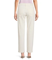 DKNY Jeans by Donna Karan Denim Rhinestone Mid Rise Straight Leg Jeans
