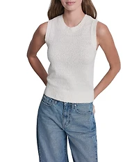 DKNY Jeans by Donna Karan Knit Crew Neck Sleeveless Top